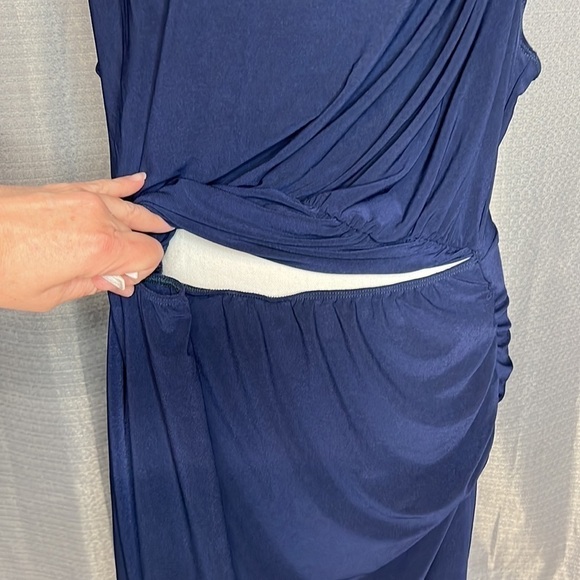 LOVE SQUARED NAVY BLUE SLEEVELESS WRAP DRESS SIZE 2X New - Picture 5 of 9